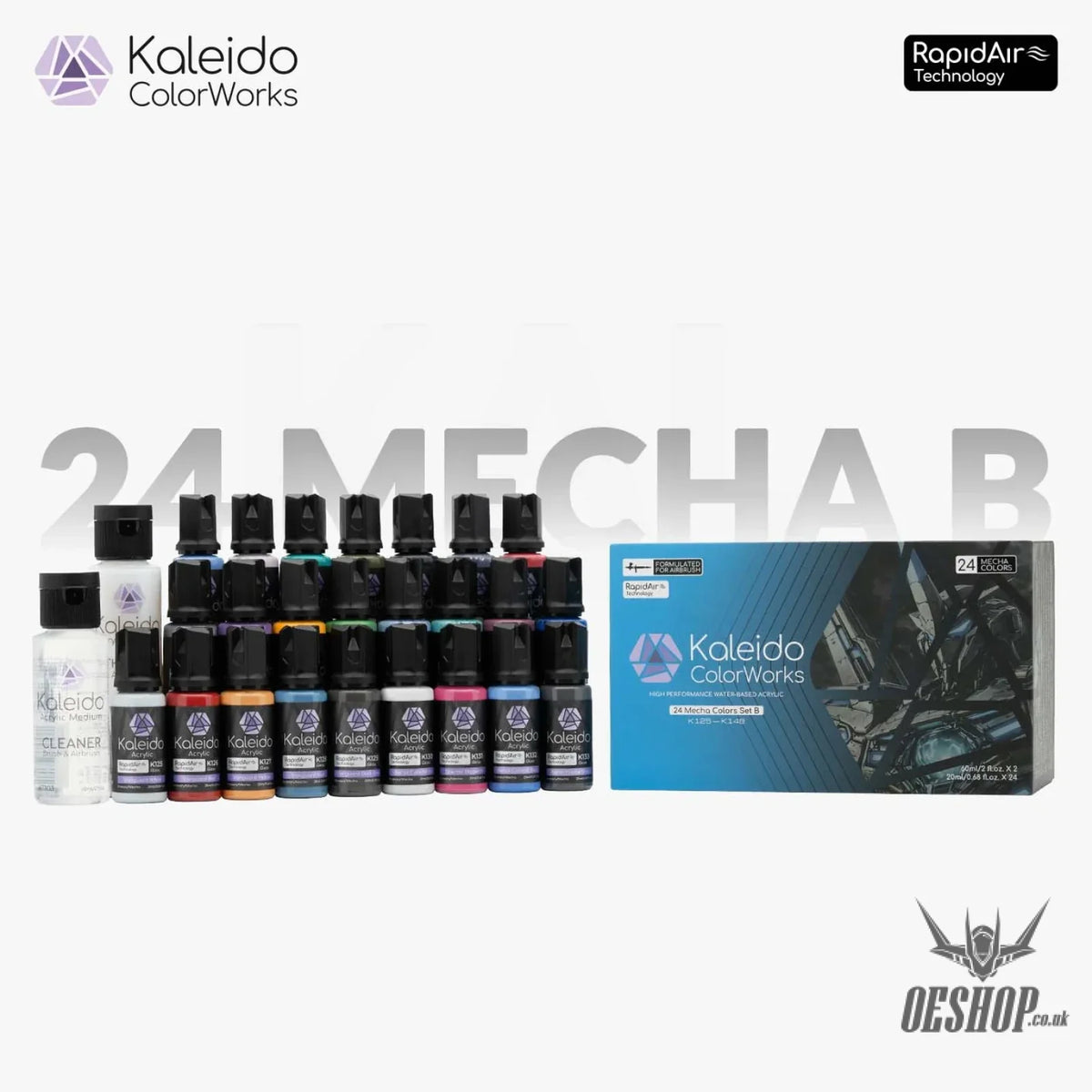 Gaahleri Kaleido ColorWorks 24 Mecha Colors Set B - Painting Consumables
