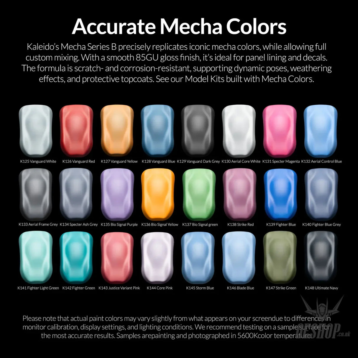 Gaahleri Kaleido ColorWorks 24 Mecha Colors Set B - Painting Consumables