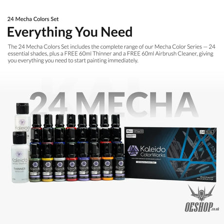 Gaahleri Kaleido ColorWorks 24 Mecha Colors Set Painting Consumables