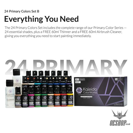Gaahleri Kaleido ColorWorks 24 Primary Colors Set B - Painting Consumables