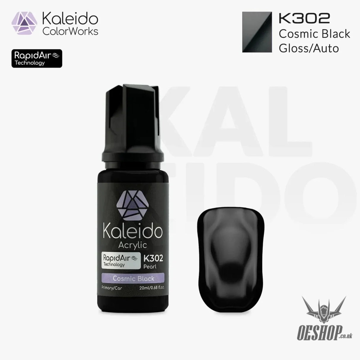 Gaahleri Kaleido ColorWorks Acrylic Paints - Auto Colours K302 Cosmic Black Painting Consumables