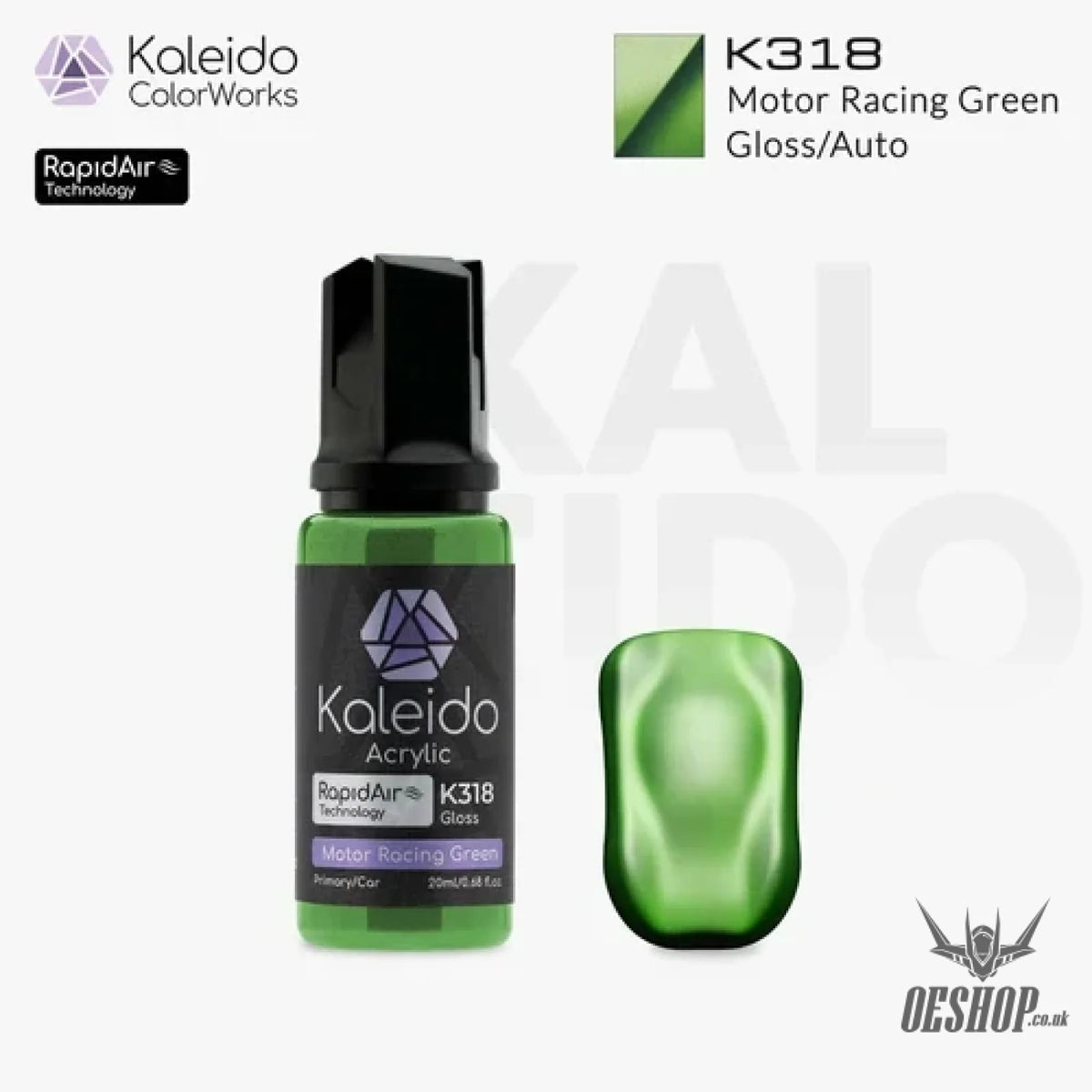 Gaahleri Kaleido ColorWorks Acrylic Paints - Auto Colours 20ml - K318 Motor Racing Green - Painting Consumables