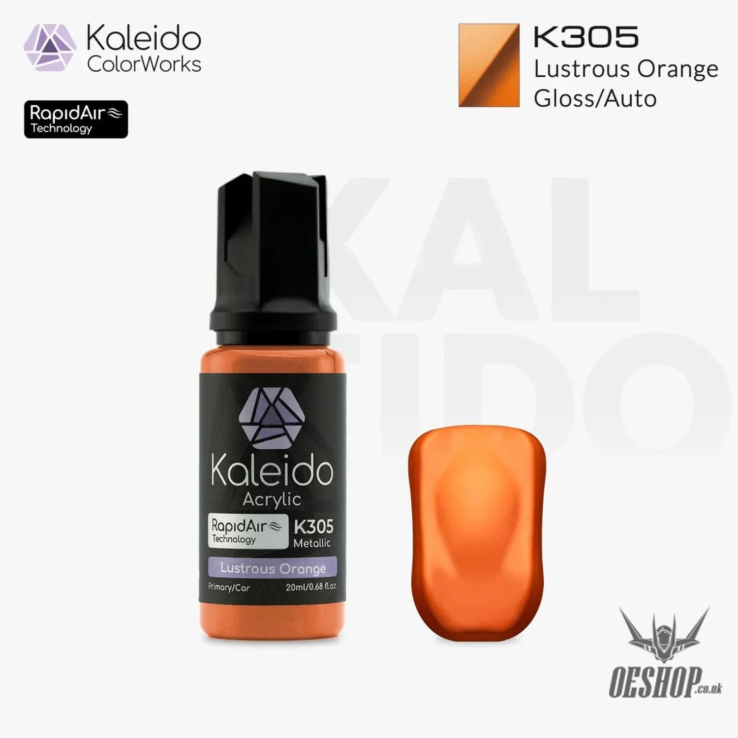 Gaahleri Kaleido ColorWorks Acrylic Paints - Auto Colours K305 Lustrous Orange Painting Consumables