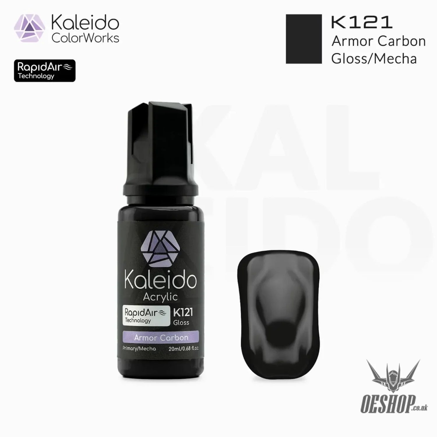 Gaahleri Kaleido ColorWorks Acrylic Paints - Mecha Colours K121 Armor Carbon Painting Consumables