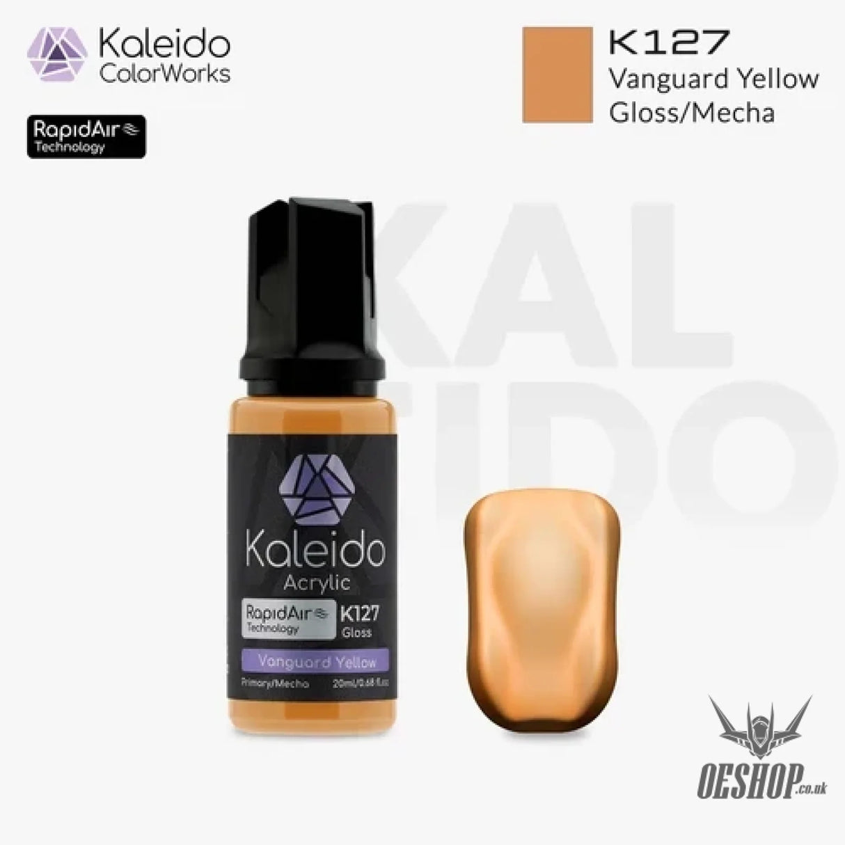 Gaahleri Kaleido ColorWorks Acrylic Paints - Mecha Colours 20ml - K127 Vanguard Yellow - Painting Consumables