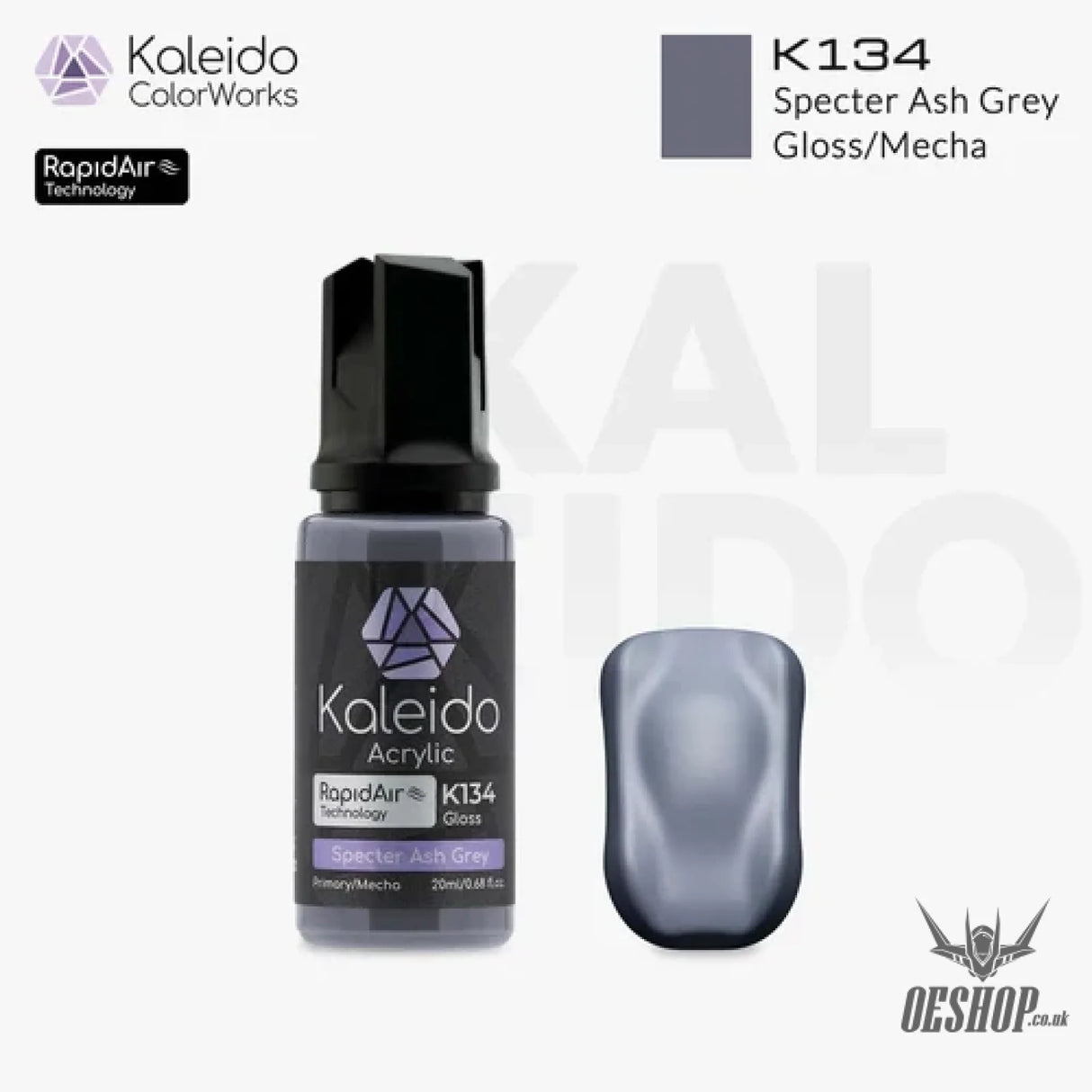 Gaahleri Kaleido ColorWorks Acrylic Paints - Mecha Colours 20ml - K134 Specter Ash Grey - Painting Consumables