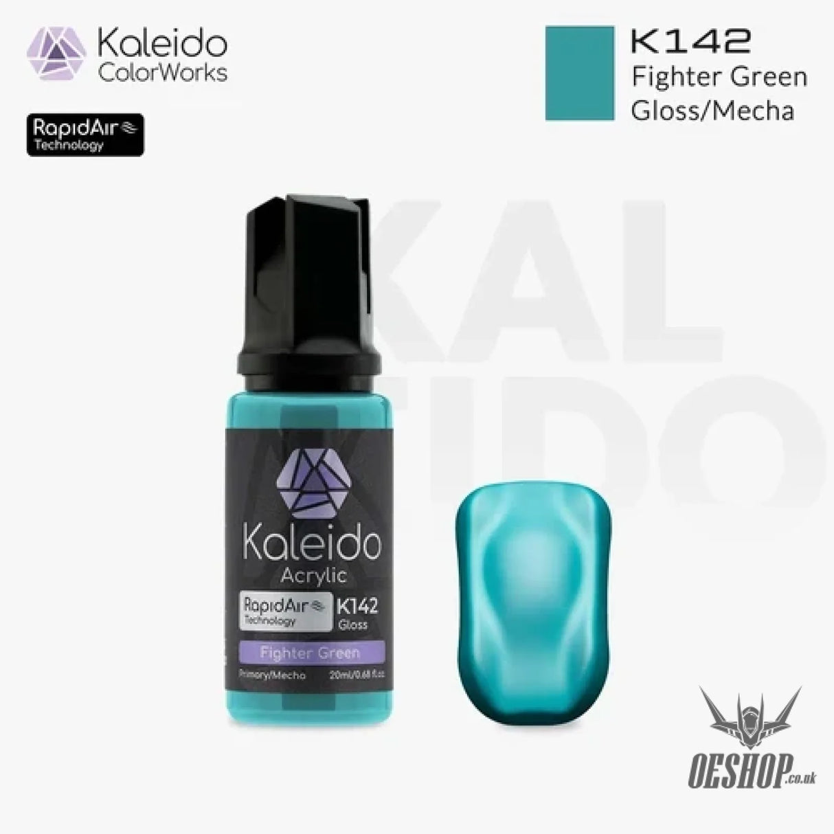 Gaahleri Kaleido ColorWorks Acrylic Paints - Mecha Colours 20ml - K142 Fighter Green - Painting Consumables