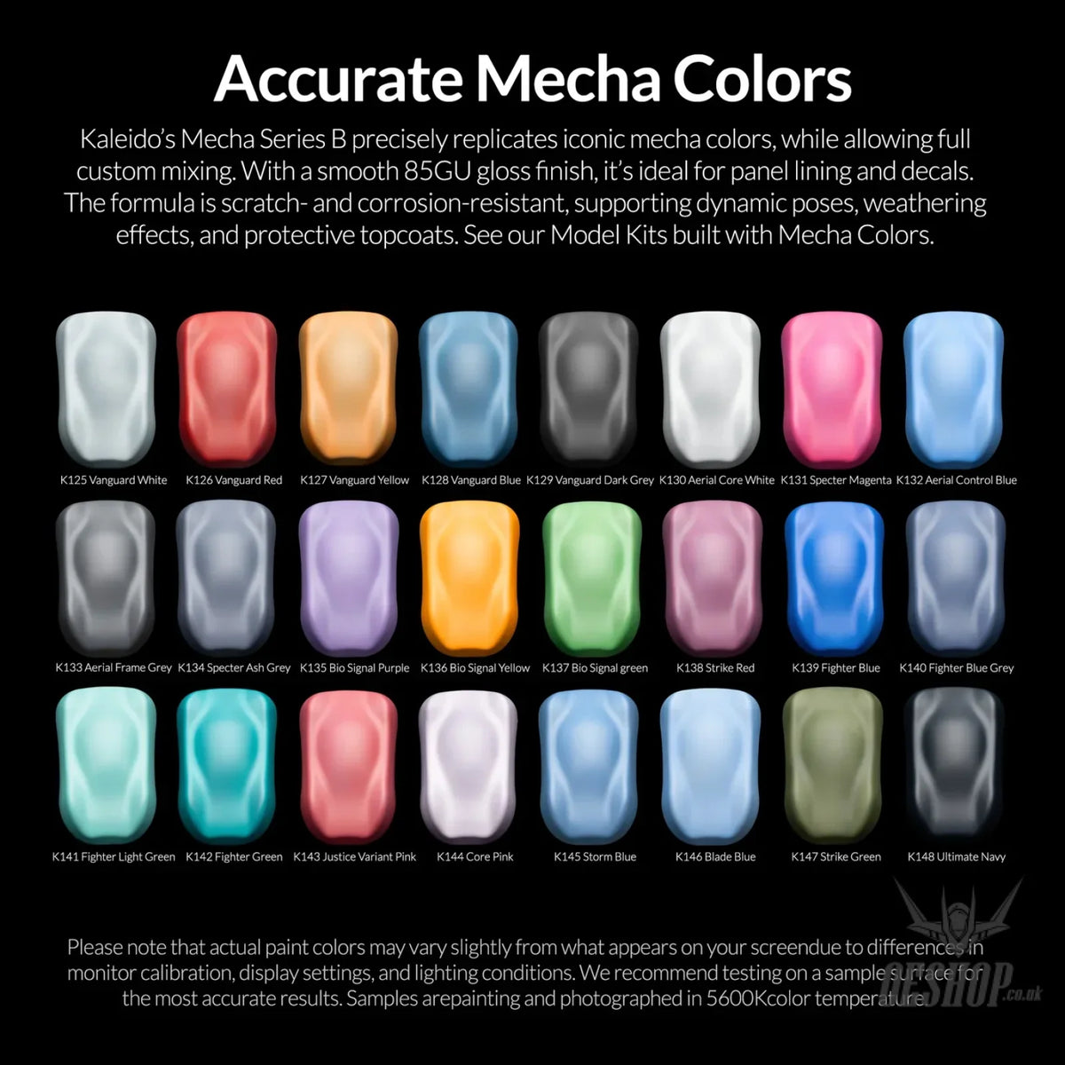 Gaahleri Kaleido ColorWorks Acrylic Paints - Mecha Colours 20ml - Painting Consumables