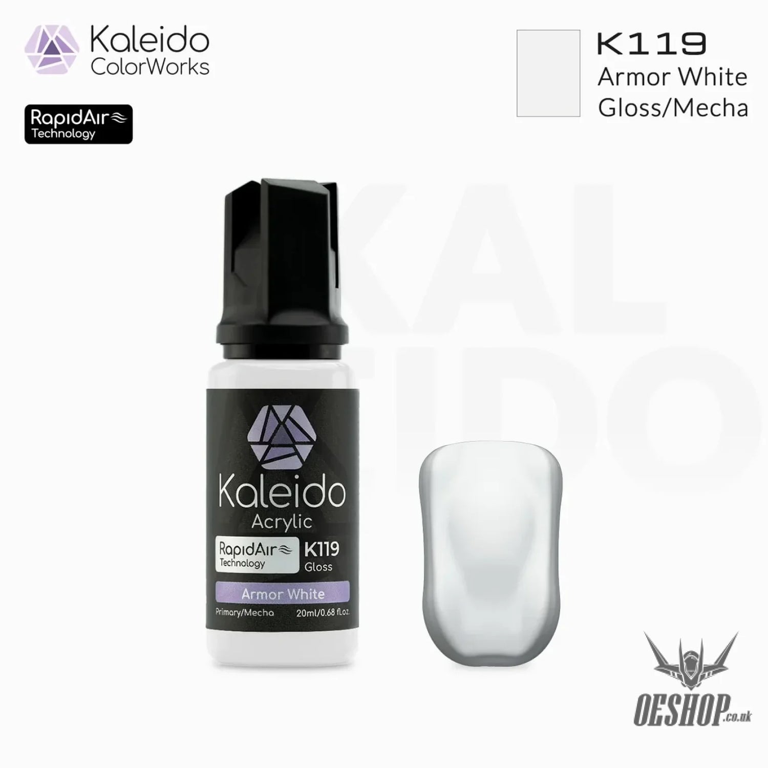 Gaahleri Kaleido ColorWorks Acrylic Paints - Mecha Colours K119 Armor White Painting Consumables