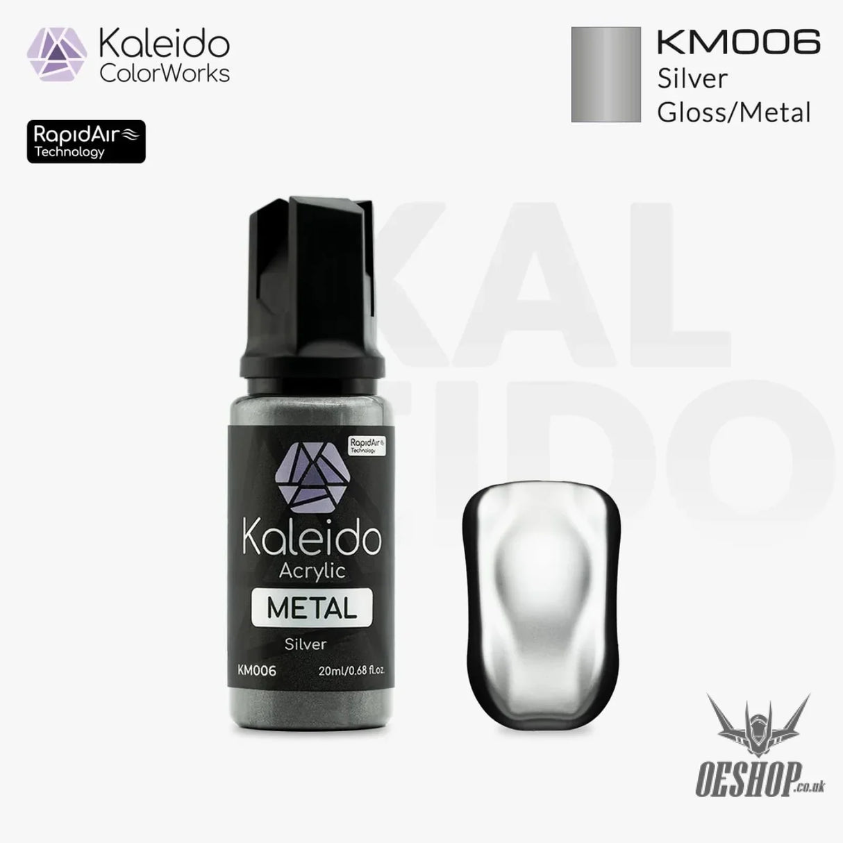 Gaahleri Kaleido ColorWorks Acrylic Paints - Metal Colours KM006 Silver Painting Consumables