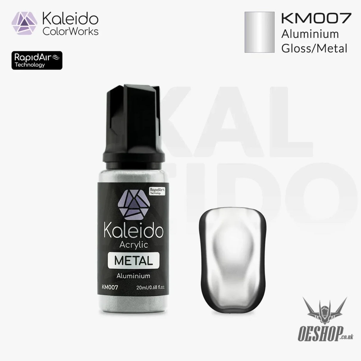 Gaahleri Kaleido ColorWorks Acrylic Paints - Metal Colours KM007 Aluminium Painting Consumables