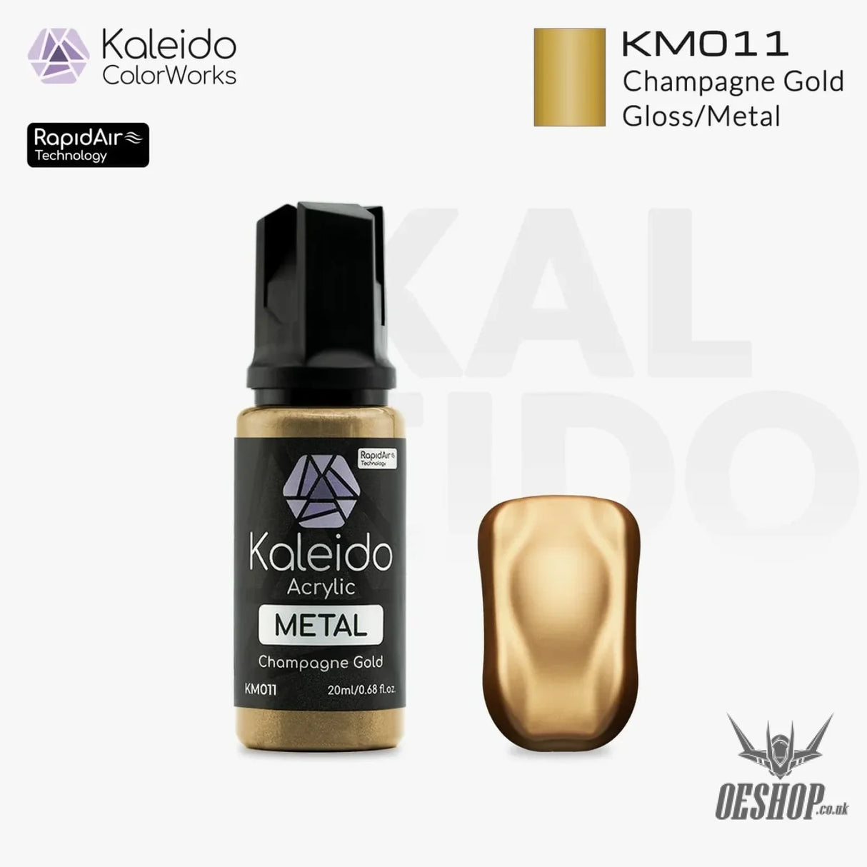 Gaahleri Kaleido ColorWorks Acrylic Paints - Metal Colours KM011 Champagne Gold Painting Consumables