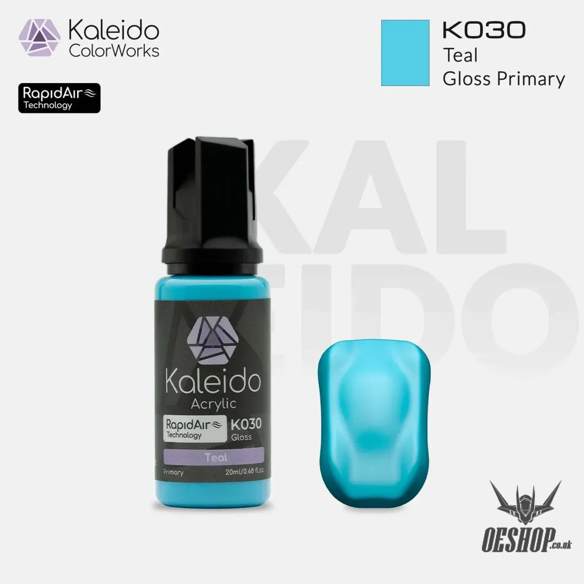 Gaahleri Kaleido ColorWorks Acrylic Paints - Primary Colors B - K030 Teal - Painting Consumables