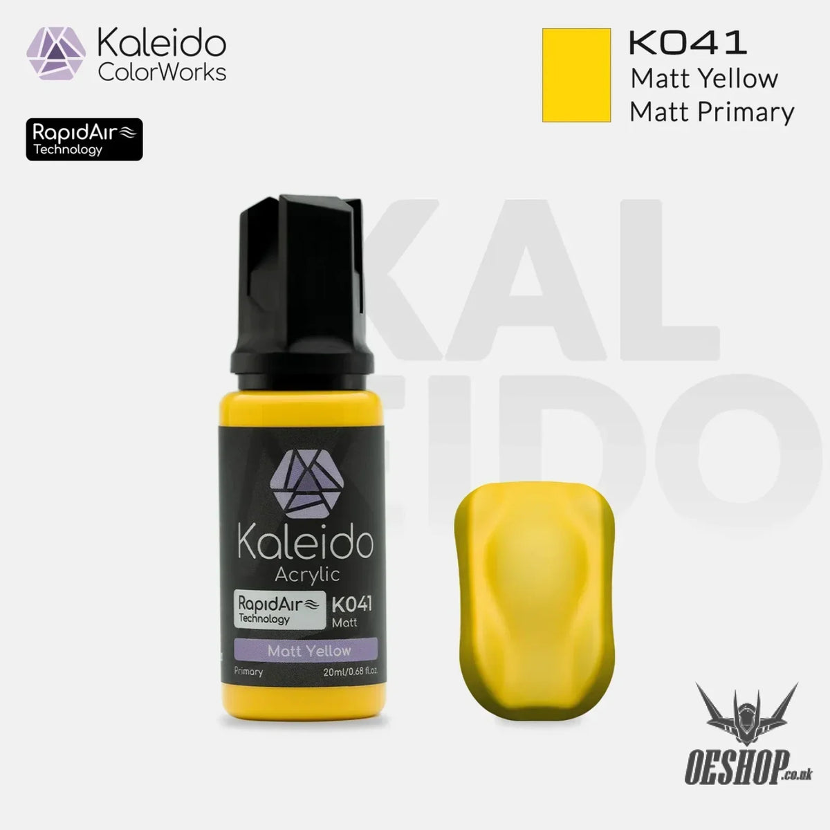 Gaahleri Kaleido ColorWorks Acrylic Paints - Primary Colors B - K041 Matt Yellow - Painting Consumables