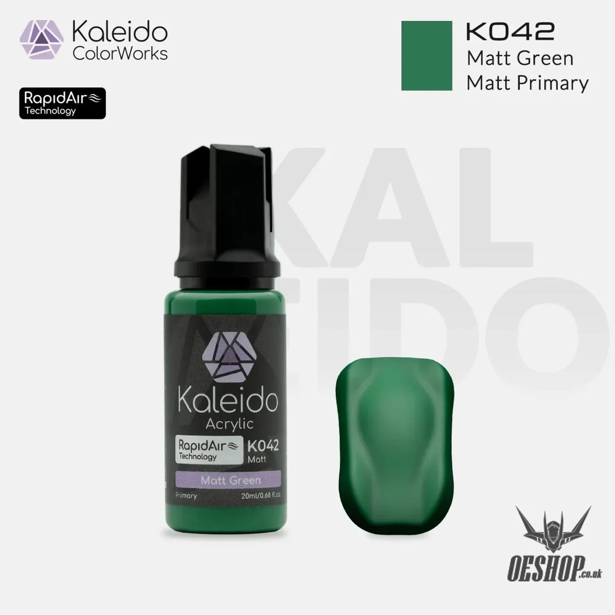 Gaahleri Kaleido ColorWorks Acrylic Paints - Primary Colors B - K042 Matt Green - Painting Consumables