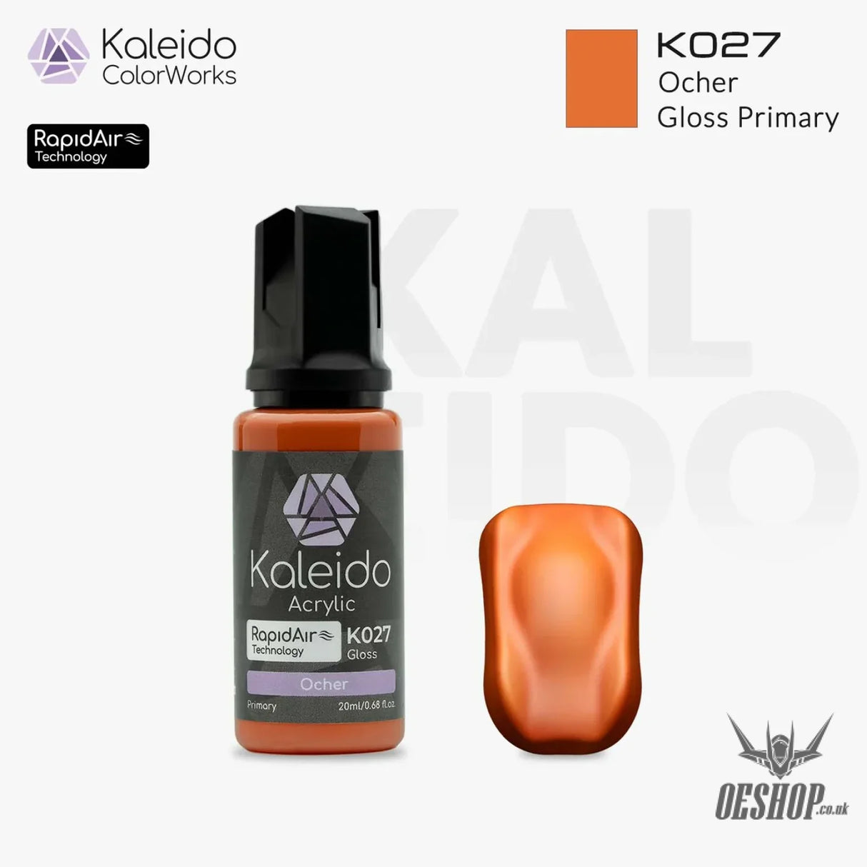 Gaahleri Kaleido ColorWorks Acrylic Paints - Primary Colors B - K027 Ocher - Painting Consumables