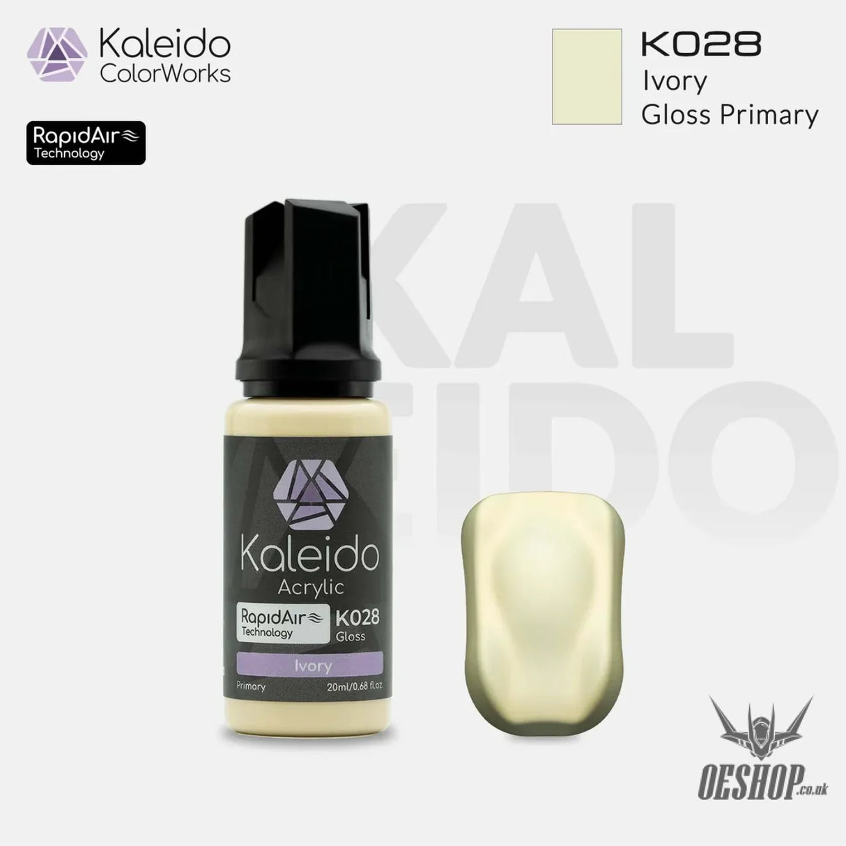 Gaahleri Kaleido ColorWorks Acrylic Paints - Primary Colors B - K028 Ivory - Painting Consumables