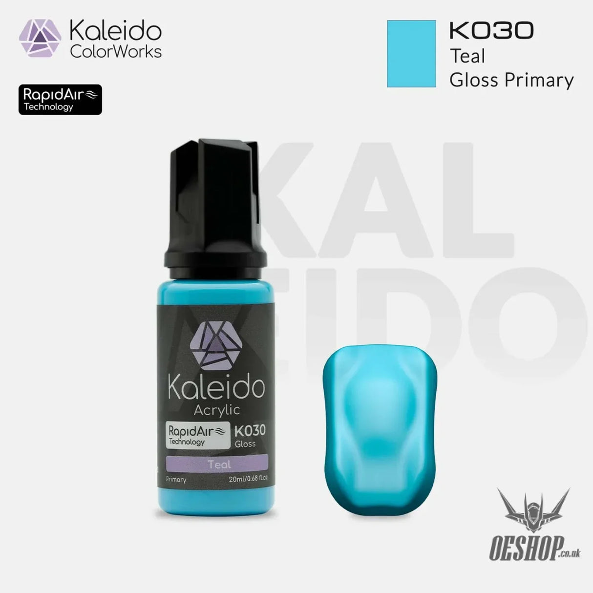 Gaahleri Kaleido ColorWorks Acrylic Paints - Primary Colors B - K030 Teal - Painting Consumables