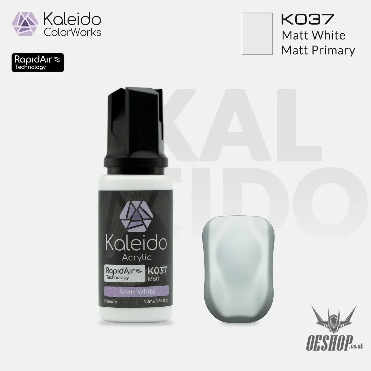 Gaahleri Kaleido ColorWorks Acrylic Paints - Primary Colors B - K037 Matt White - Painting Consumables