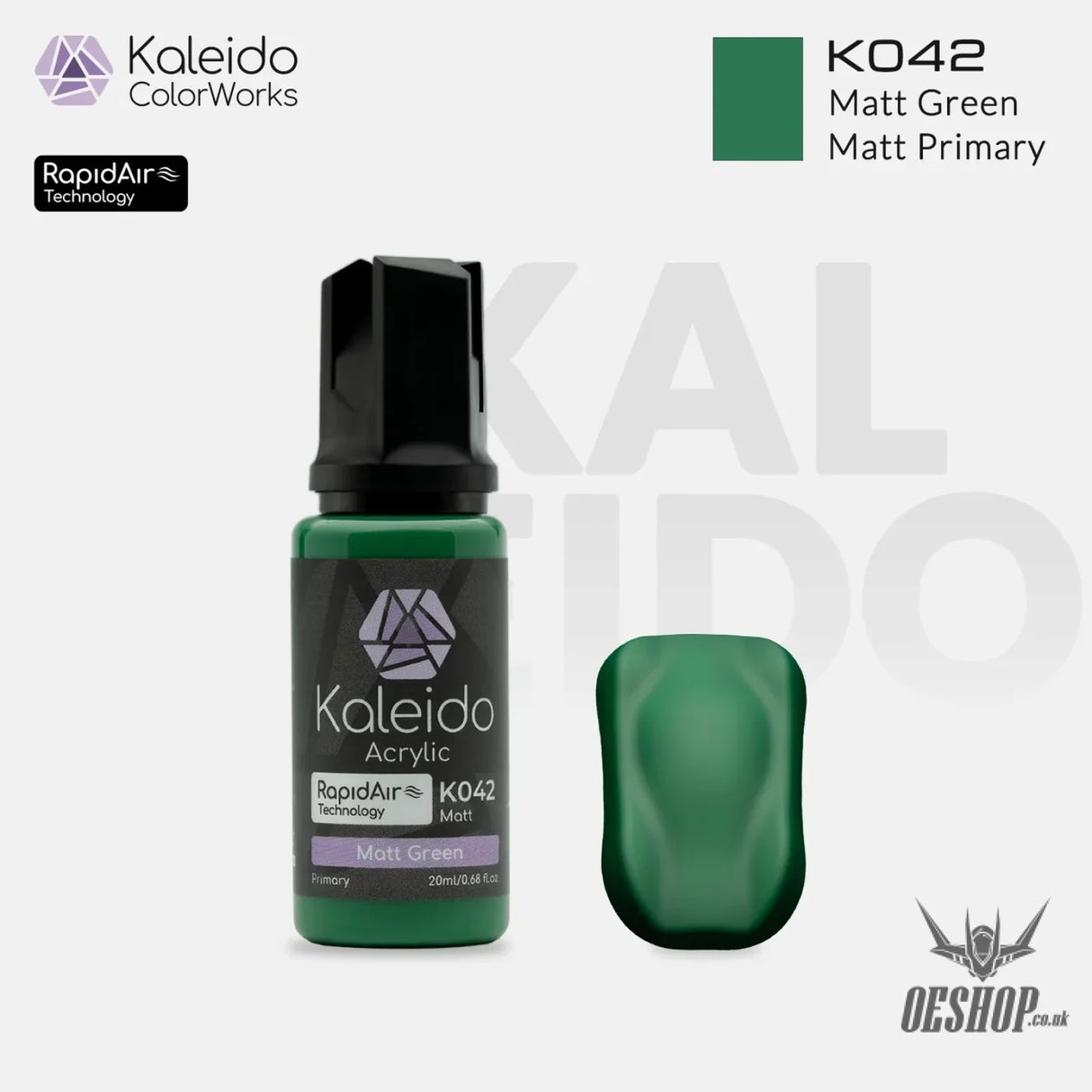 Gaahleri Kaleido ColorWorks Acrylic Paints - Primary Colors B - K042 Matt Green - Painting Consumables