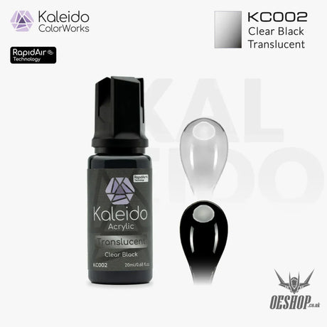 Gaahleri Kaleido ColorWorks Acrylic Paints - Translucent Clear Colours - KC002 Clear Black - Painting Consumables