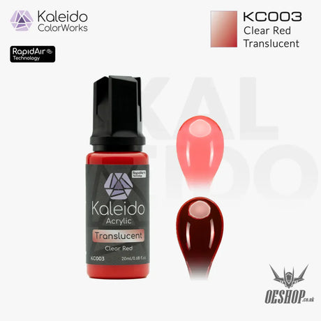 Gaahleri Kaleido ColorWorks Acrylic Paints - Translucent Clear Colours - KC003 Clear Red - Painting Consumables
