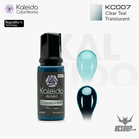 Gaahleri Kaleido ColorWorks Acrylic Paints - Translucent Clear Colours - KC007 Clear Teal - Painting Consumables