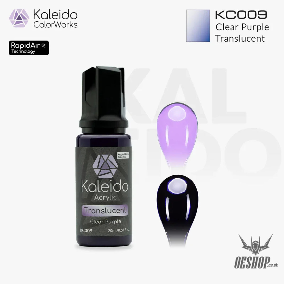 Gaahleri Kaleido ColorWorks Acrylic Paints - Translucent Clear Colours - KC009 Clear Purple - Painting Consumables