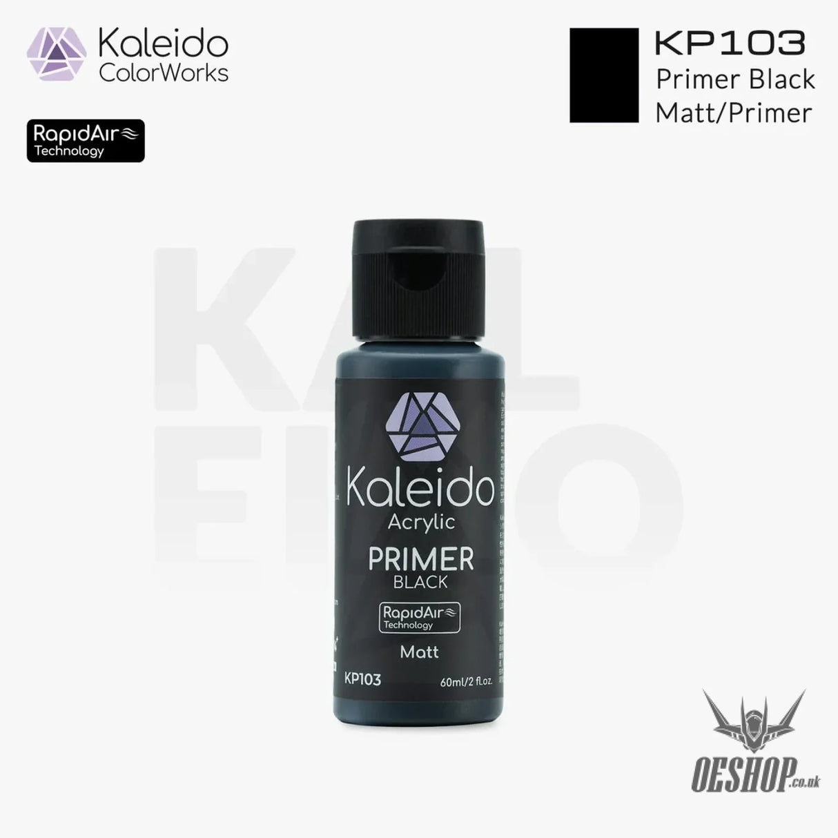 Gaahleri Kaleido ColorWorks - Primers KP103 Primer Black 60ml Painting Consumables