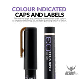 Gaahleri Metallic Series Markers x2 Dark Steel Markers