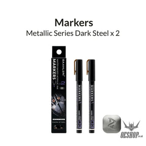 Gaahleri Metallic Series Markers x2 Dark Steel Markers