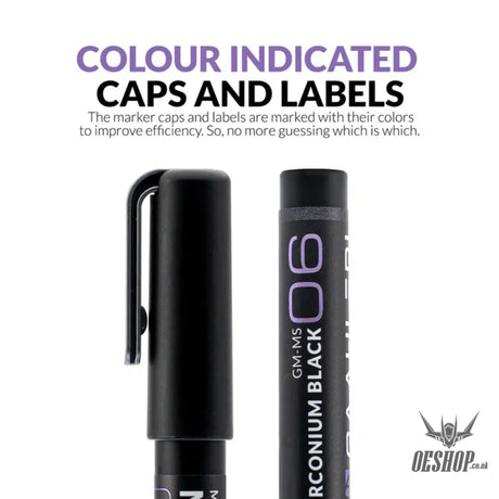 Gaahleri Metallic Series Markers x2 Zirconium Black Markers