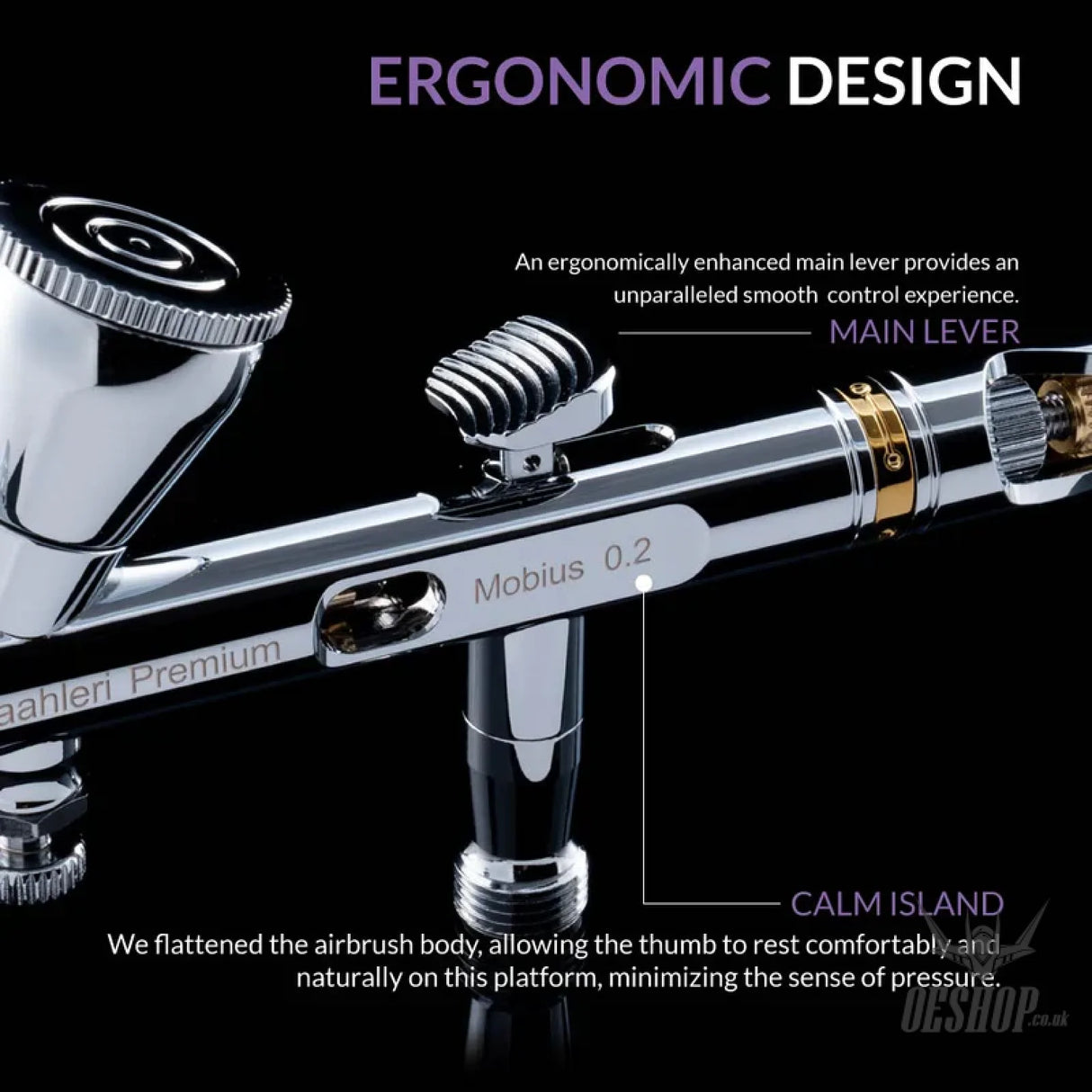 Gaahleri Premium Series GHPM-Mobius 0.2mm Airbrush Airbrushes