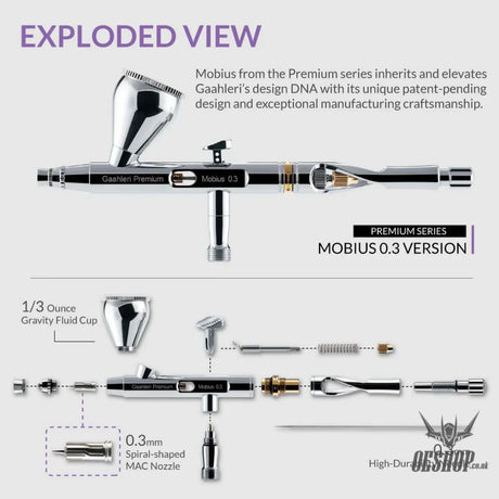 Gaahleri Premium Series GHPM-Mobius 0.3mm Airbrush Airbrushes