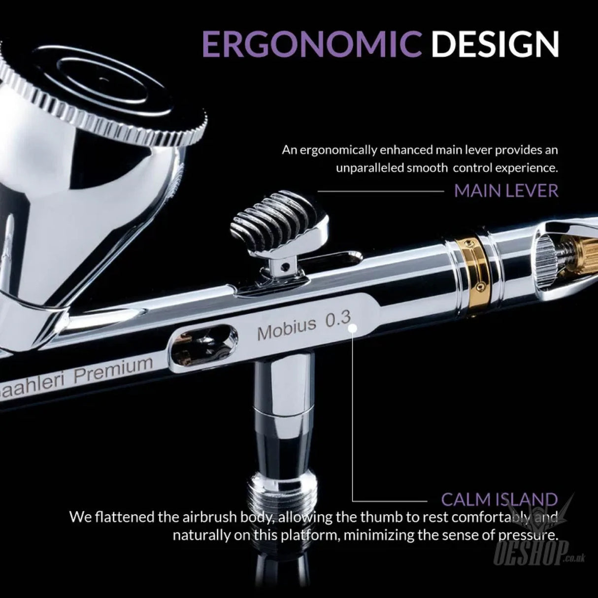 Gaahleri Premium Series GHPM-Mobius 0.3mm Airbrush Airbrushes