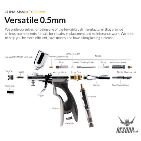 Gaahleri Premium Series GHPM-Mobius TG 0.5mm Airbrush Airbrushes