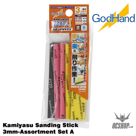 GodHand Kamiyasu Sanding Stick 3mm-Assortment Set A GH-KS3-A3A Sanding Tools