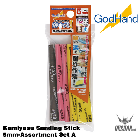 GodHand Kamiyasu Sanding Stick 5mm-Assortment Set A GH-KS5-A3A Sanding Tools