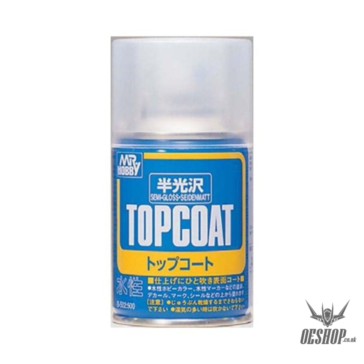 GSI Creos Mr Hobby B-502 Mr Topcoat Semi-Gloss Spray (86ml) Painting Consumables