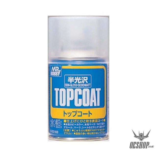 GSI Creos Mr Hobby B-502 Mr Topcoat Semi-Gloss Spray (86ml) Painting Consumables