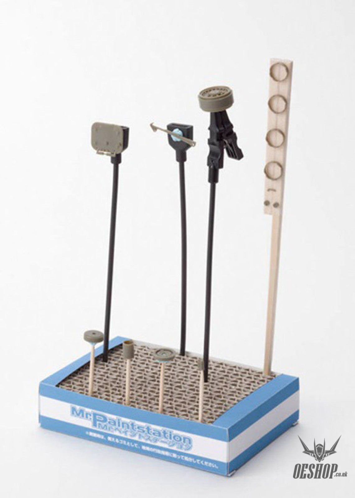 GSI Creos Mr Hobby GT-68 Mr Paint Stand Station 4pcs Airbrush Accessories