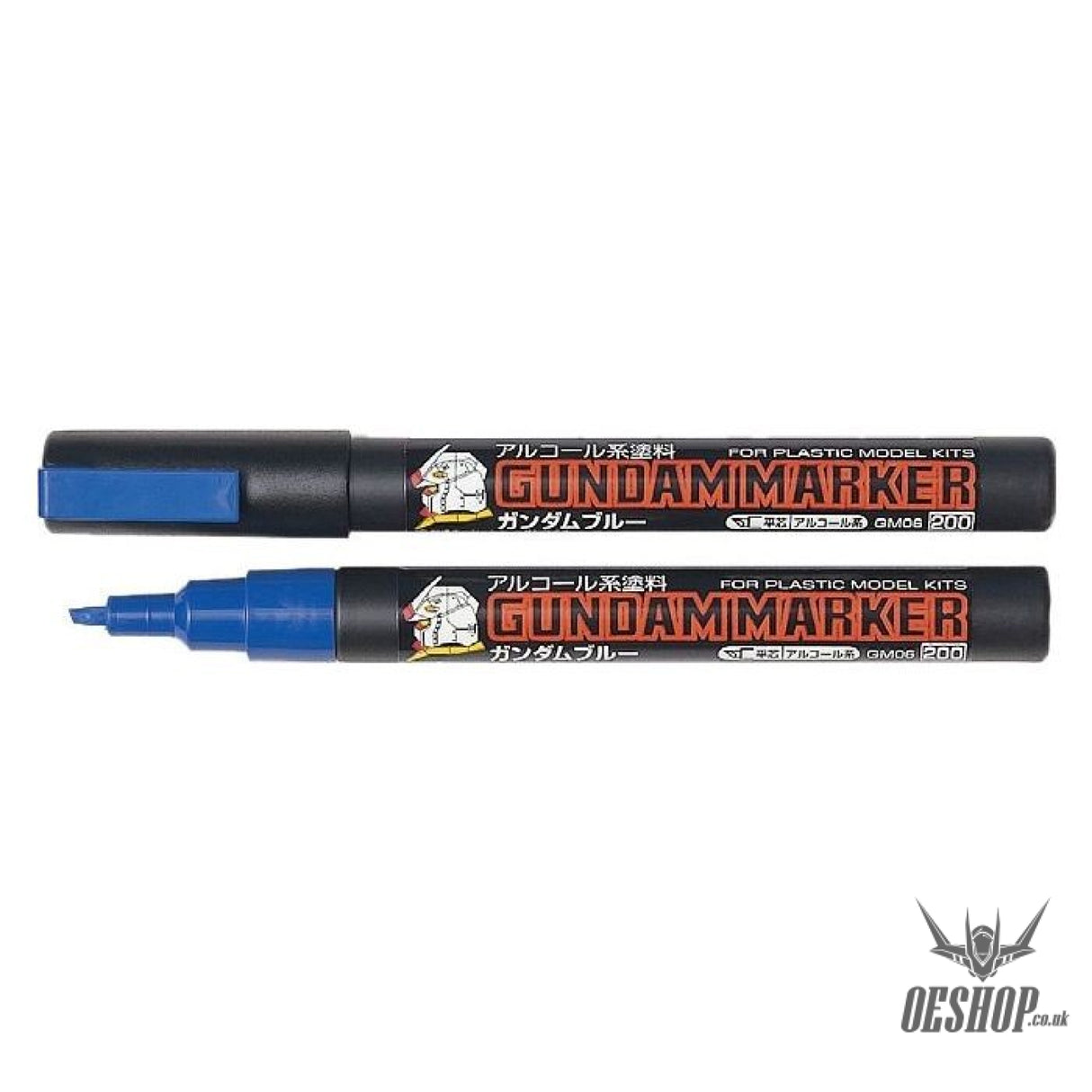 GSI Mr.Hobby GM06 200 Gundam Marker Blue Angled Flat Edge Tip GSI Creos Mr. Hobby 3.25 OEShop