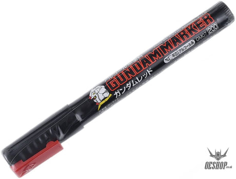GSI Mr.Hobby GM07 200 Gundam Marker Red Angled Flat Edge Tip GSI Creos Mr. Hobby 3.25 OEShop