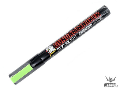 GSI Mr.Hobby GM15 200 Gundam Marker Fluorescent Green Angled Flat Edge Tip GSI Creos Mr. Hobby 3.25 OEShop