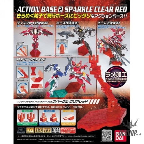 Gundam Action Base 2 Sparkle Clear Red Bandai 8.99 OEShop