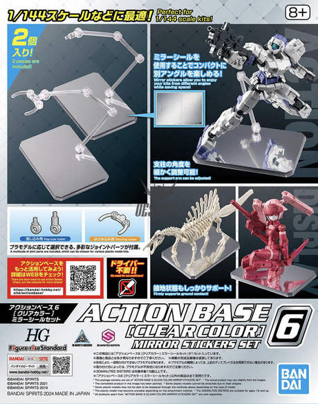 Gundam Action Base 6 Clear Mirror Sticker Set Model Kits Accessories