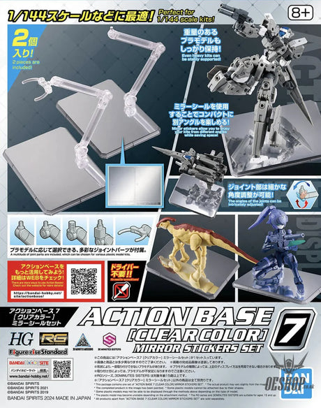 Gundam Action Base 7 Clear Mirror Sticker Set Model Kits Accessories