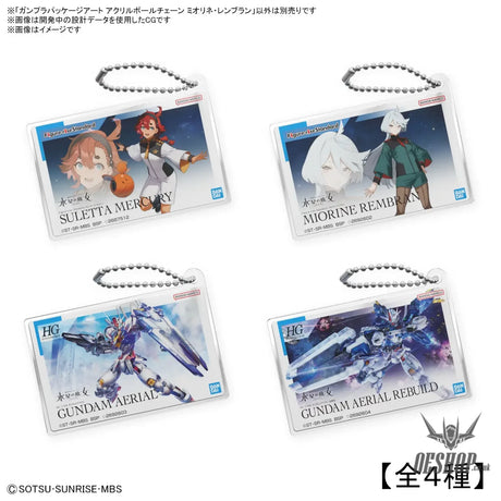 Gunpla Package Art Acrylic Ball Chain Figure Rise Standard Miorine Rembran Scale Model Kits