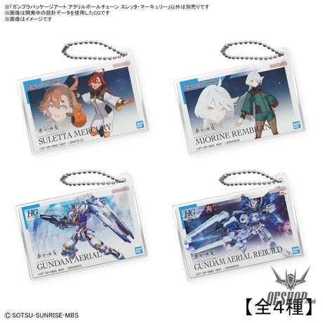 Gunpla Package Art Acrylic Ball Chain Figure Rise Standard Suletta Mercury Scale Model Kits