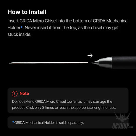 Gunprimer Grida Micro Chisel (Qty: 2 ea) G05-MC1 Scribing Tools